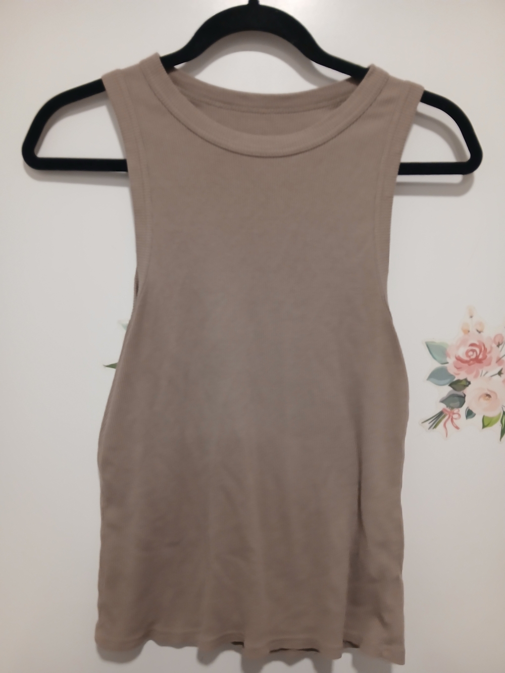 dip Taupe Ribbed Tank Top